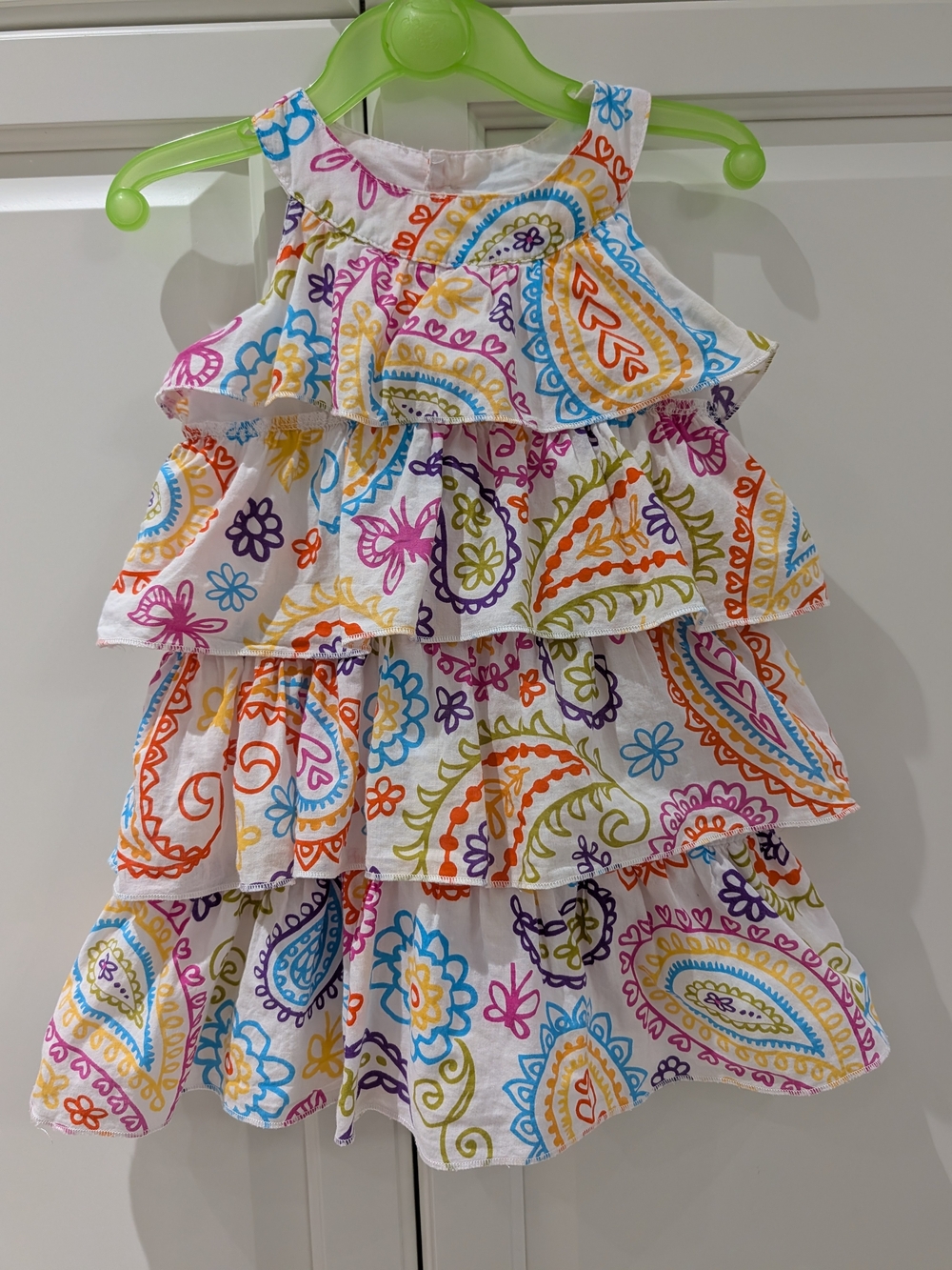 4/$20 Colorful Paisley Tiered Dress – Toddler 2T